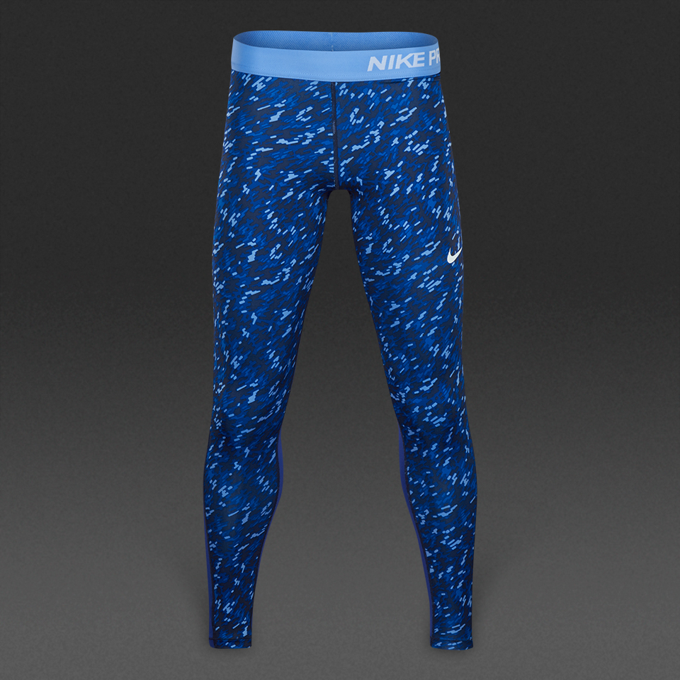 Nike Pro Cool Aallover Print 1 Tights Deep Royal Blue / Deep Night / White for Girls